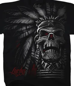 Sale Chief Skull Black T-Shirt T-Shirt | Luctus