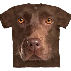 Clearance Chocolate Lab Face Classic Cotton T-Shirt T-Shirt | Pets