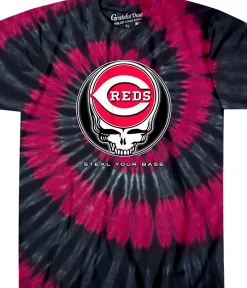 Best Cincinnati Reds Steal Your Base Tie-Dye T-Shirt T-Shirt | Cincinnati Reds