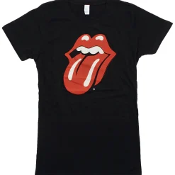 Outlet Classic Tongue Black Juniors Long Length T-Shirt Women Juniors Long Length | Rolling Stones