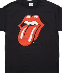 Fashion Classic Tongue Black T-Shirt T-Shirt | Rolling Stones