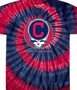 New Cleveland Guardians Steal Your Base Tie-Dye T-Shirt T-Shirt | Cleveland Guardians