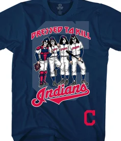 Hot Cleveland Indians Dressed to Kill Navy T-Shirt T-Shirt | Cleveland Guardians