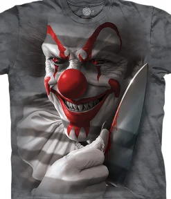 Online Clown Cut Classic Cotton T-Shirt T-Shirt | Halloween