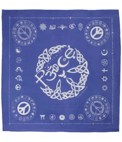 Outlet Coexist Peace Blue Bandana Bandanas | Liquid Blue