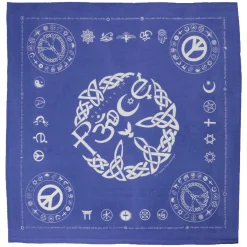 Outlet Coexist Peace Blue Bandana Bandanas | Liquid Blue