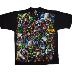 Hot Colored Clowns Black T-Shirt T-Shirt | Halloween