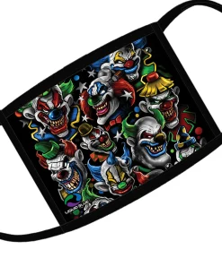 Clearance Colored Clowns Face Covering Face Coverings | Liquid Blue