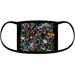 Clearance Colored Clowns Face Covering Face Coverings | Liquid Blue