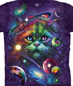 Sale Cosmic Cat Classic Cotton T-Shirt T-Shirt | Pets
