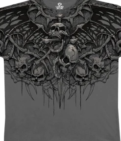 Hot Crypt Caller Grey Athletic T-Shirt Athletic T-Shirt | Halloween