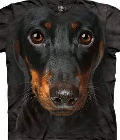 Clearance Dachshund Face Classic Cotton T-Shirt T-Shirt | Pets