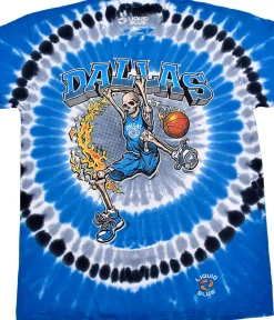Sale Dallas Dunker Basketball Skeleton Tie-Dye T-Shirt T-Shirt | Basketball