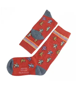 Hot Dancin Bears Red Socks Socks | Grateful Dead