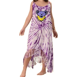 Fashion Dancing Bear Fringe String Assorted Tie Dye Dress Skirts | Grateful Dead