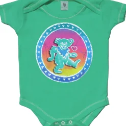 Sale Dancing Bear Green Onesie Kids Onesies | Grateful Dead