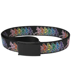 Fashion Dancing Skeletons Adjustable Web Belt Black Belts | Grateful Dead
