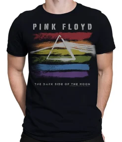 Hot Dark Side Brushed Black Athletic T-Shirt Athletic T-Shirt | Pink Floyd