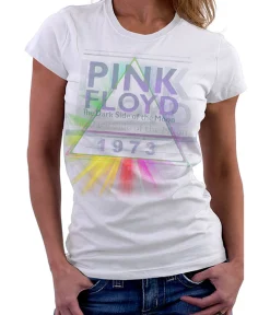 Outlet Dark Side Mist White Womens Long Length T-Shirt Women Womens Long Length | Pink Floyd