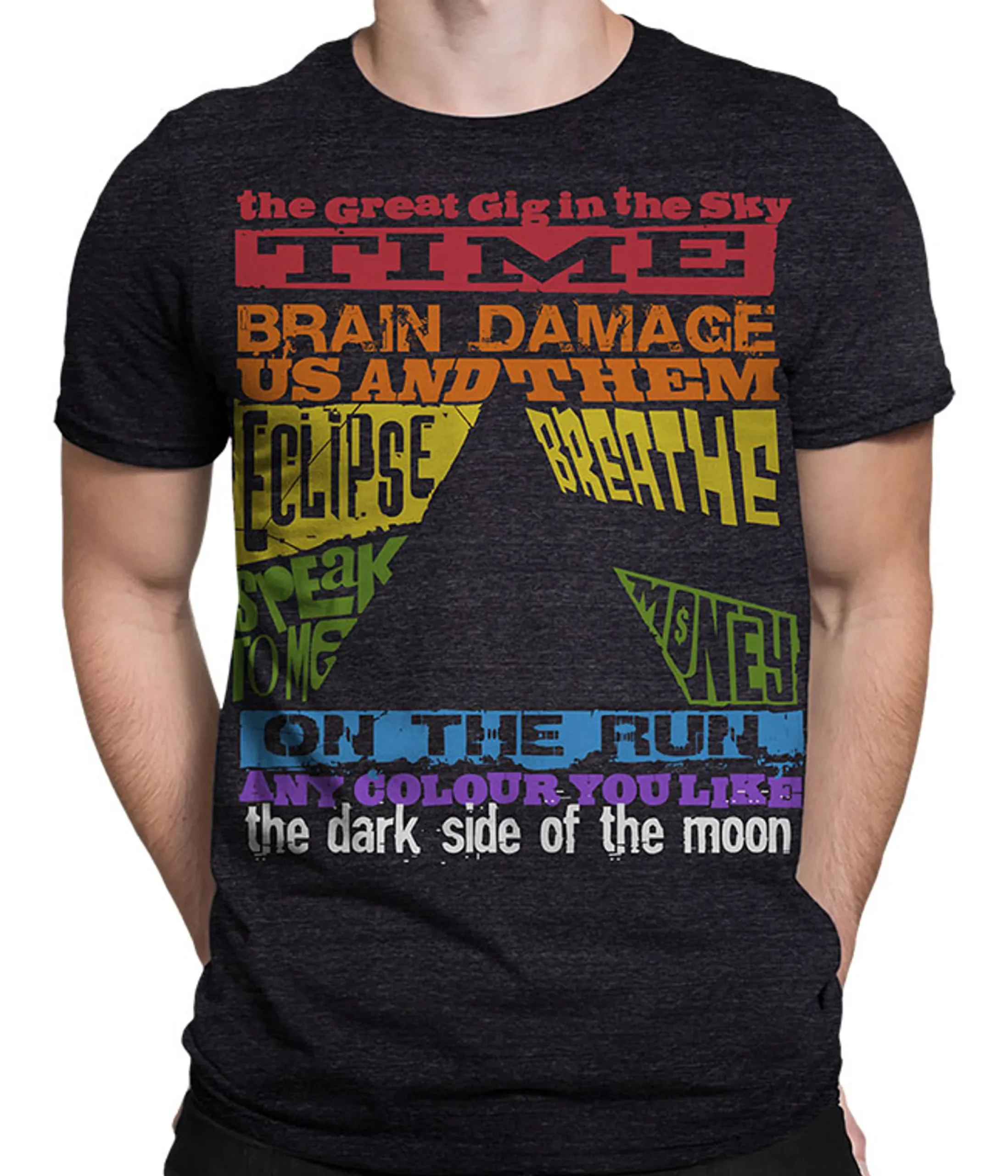 New Dark Side Tracks Dark Heather Tri-Blend T-Shirt Tri-Blend T-Shirt | Pink Floyd