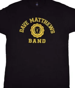 Fashion Dave Matthews Band College Logo Black T-Shirt T-Shirt | Dave Matthews Band