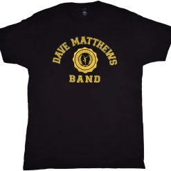 Fashion Dave Matthews Band College Logo Black T-Shirt T-Shirt | Dave Matthews Band