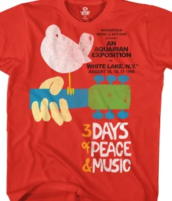 Hot 3 Days Red T-Shirt T-Shirt | Woodstock
