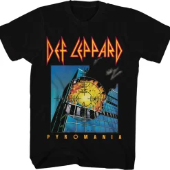 Online Def Leppard Pyromania Black T-Shirt T-Shirt | Def Leppard