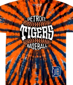 Outlet Detroit Tigers Burst Tie-Dye T-Shirt T-Shirt | Detroit Tigers
