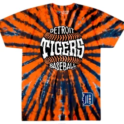 Outlet Detroit Tigers Burst Tie-Dye T-Shirt T-Shirt | Detroit Tigers