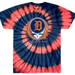 Sale Detroit Tigers Steal Your Base Tie-Dye T-Shirt T-Shirt | Detroit Tigers
