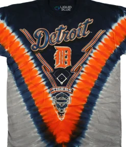 New Detroit Tigers V Tie-Dye T-Shirt T-Shirt | Detroit Tigers
