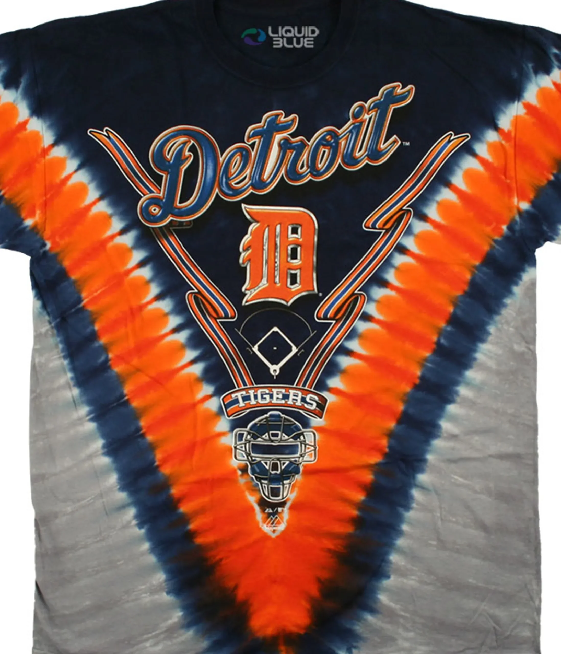 New Detroit Tigers V Tie-Dye T-Shirt T-Shirt | Detroit Tigers