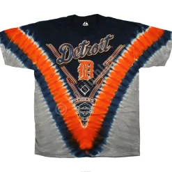 New Detroit Tigers V Tie-Dye T-Shirt T-Shirt | Detroit Tigers