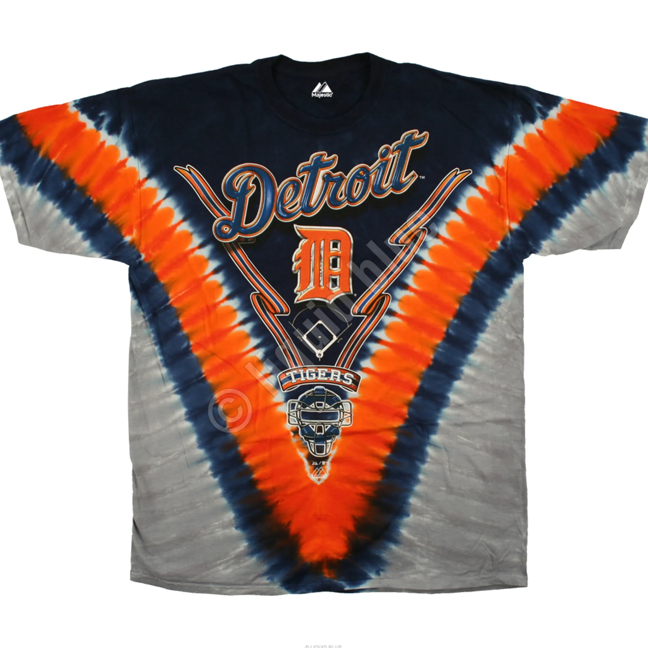 New Detroit Tigers V Tie-Dye T-Shirt T-Shirt | Detroit Tigers