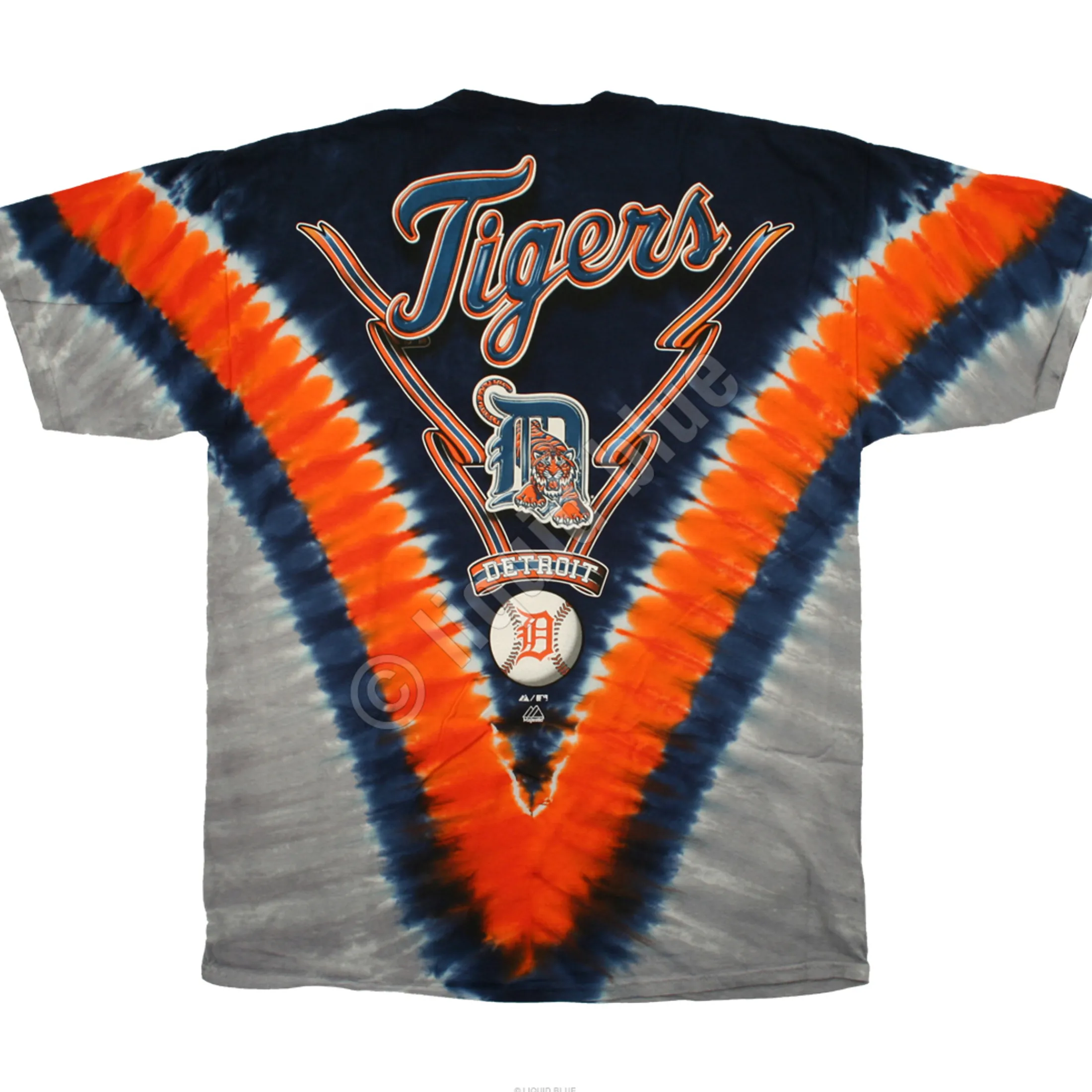 New Detroit Tigers V Tie-Dye T-Shirt T-Shirt | Detroit Tigers