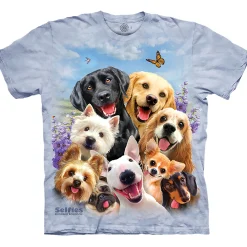 Clearance Dogs Selfie Classic Cotton T-Shirt T-Shirt | Selfies