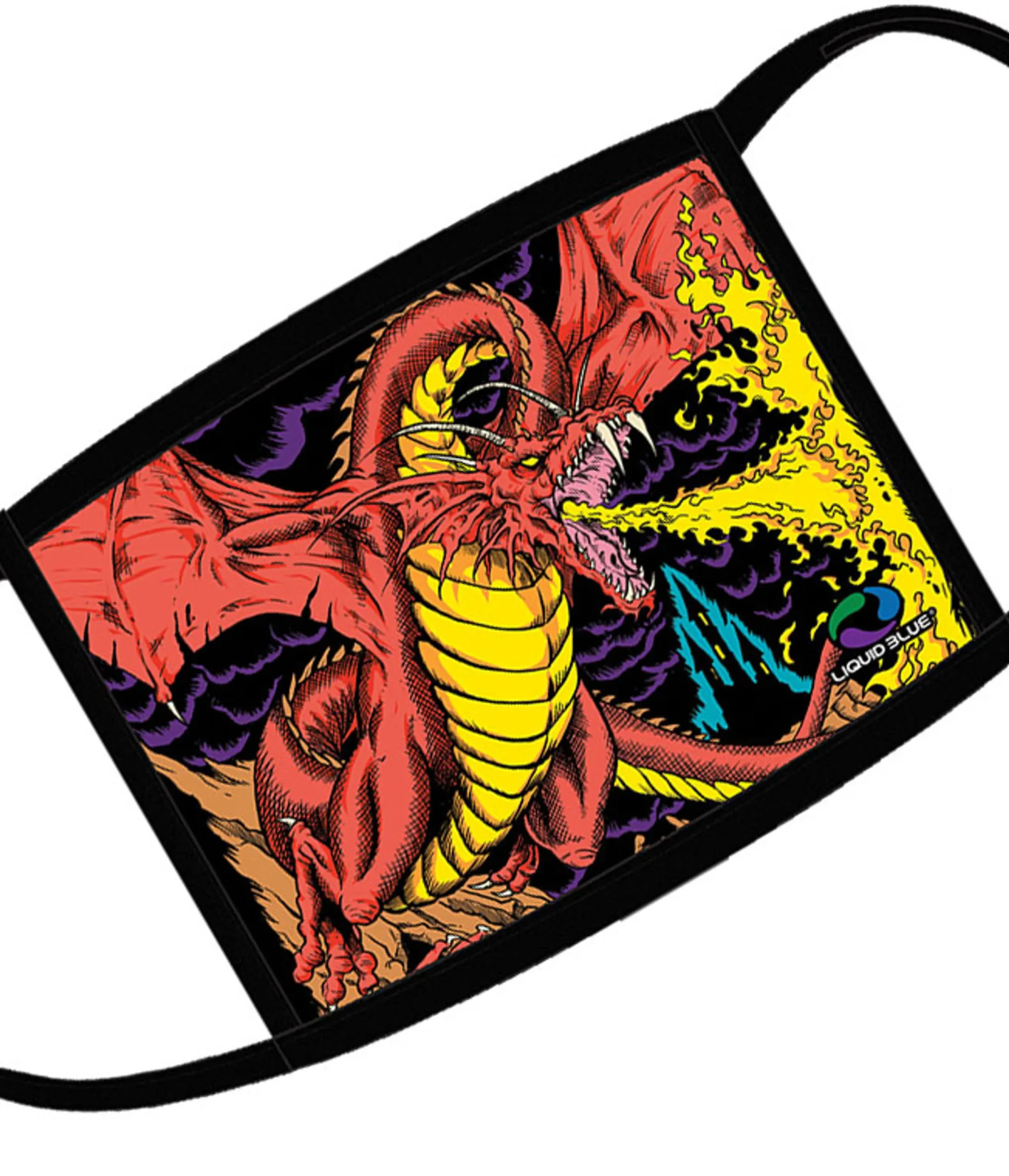Hot Dragon Face Covering Face Coverings | Liquid Blue