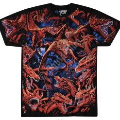 Discount Dragon Storm Black T-Shirt T-Shirt | Dark Fantasy