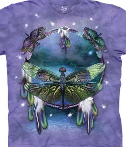 Discount Dragonfly Dreamcatcher Classic Cotton T-Shirt T-Shirt | Nature & Peace