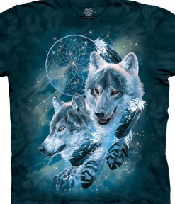 New Dreamcatcher Wolf Collage Classic Cotton T-Shirt T-Shirt | Wolf Shirt Collection