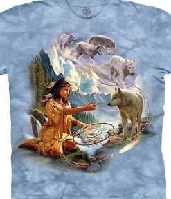 Fashion Dreams of Wolf Spirit Classic Cotton T-Shirt T-Shirt | Wolf Shirt Collection