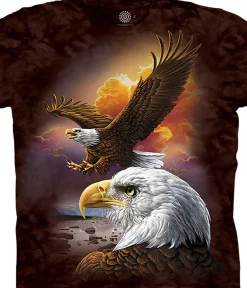 Outlet Eagle & Clouds Classic Cotton T-Shirt T-Shirt | Birds