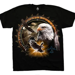 Fashion Eagle Dreamcatcher Black T-Shirt T-Shirt | American Wildlife