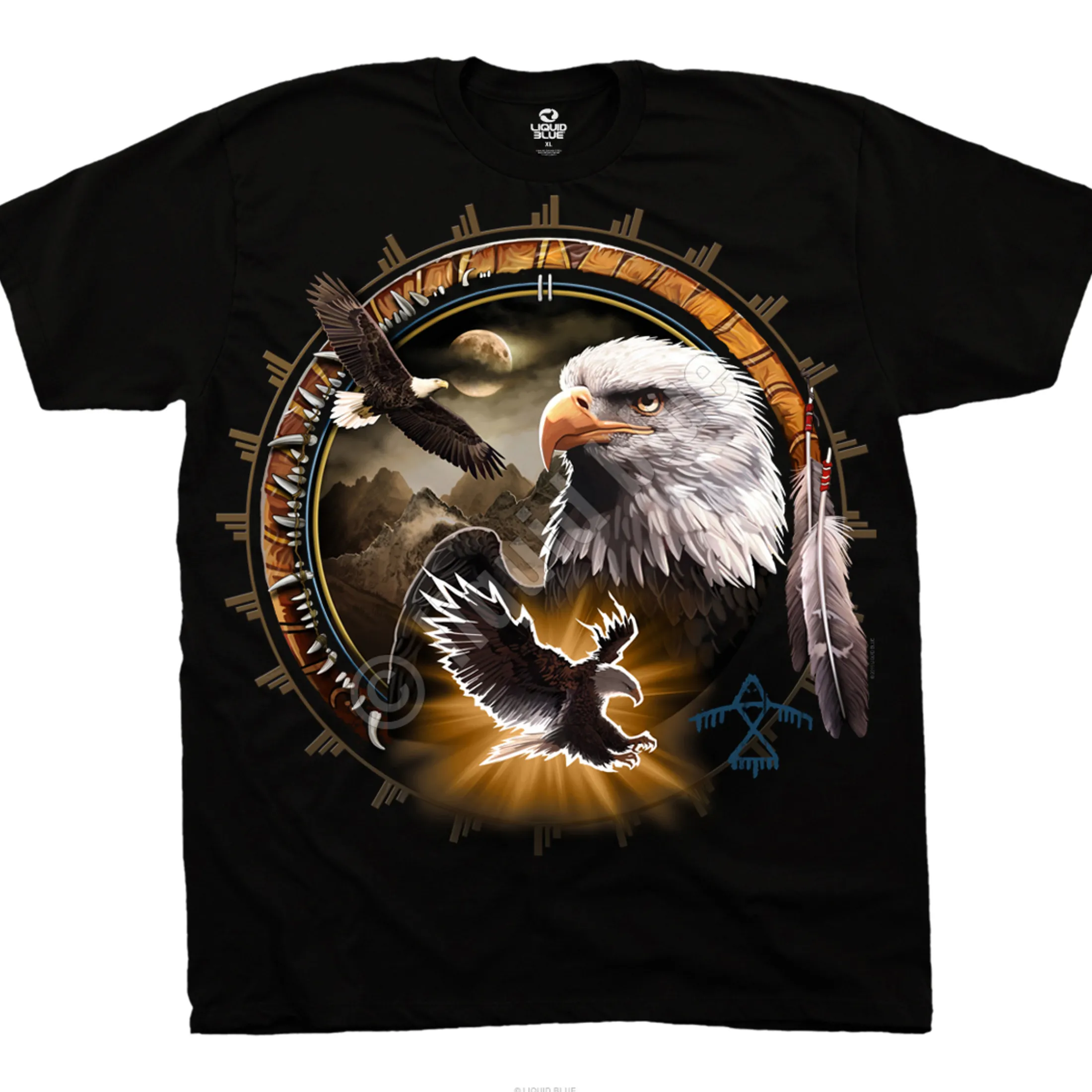 Fashion Eagle Dreamcatcher Black T-Shirt T-Shirt | American Wildlife