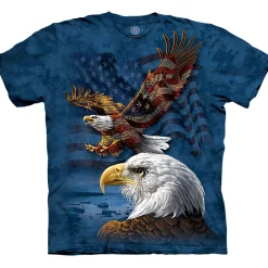 Sale Eagle Flag Collage Classic Cotton T-Shirt T-Shirt | Birds