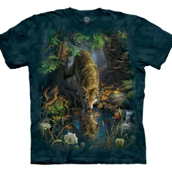 Hot Enchanted Wolf Pool Classic Cotton T-Shirt T-Shirt | Wolf Shirt Collection