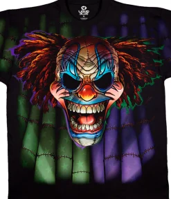 Outlet Evil Clown Black T-Shirt T-Shirt | Halloween
