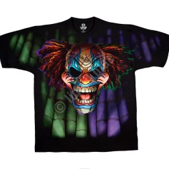 Outlet Evil Clown Black T-Shirt T-Shirt | Halloween