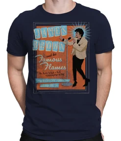 Discount Famous Flames Navy Athletic T-Shirt Athletic T-Shirt | James Brown